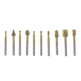 10pcs Rotary File Engraving Cutter Wood Tool Electric