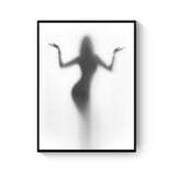 Black And White Abstract Wall Art Canvas Painting Picture