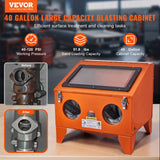 40 Gallon Sandblasting Cabinet, 40-120PSI Portable Benchtop Sand Blasting Cabinet, Heavy Duty Steel Sand Blaster With Blasting Gun & 4 Ceramic Nozzles For Paint, Stain, Rust Removal