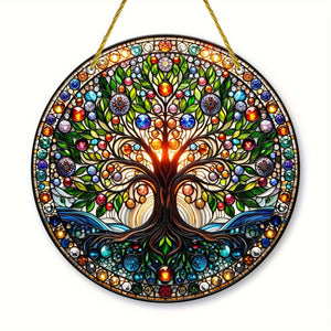 Acrylic Glass Effect Wall Art Disc Pendant