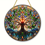 Acrylic Glass Effect Wall Art Disc Pendant