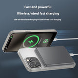 Aluminum Alloy Fast Charging Magnetic Suction Power Bank Wireless Mobile