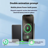 Aluminum Alloy Fast Charging Magnetic Suction Power Bank Wireless Mobile