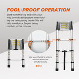 Aluminum Telescoping Ladder For Outdoor Work