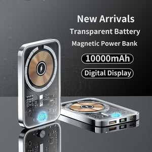 Transparent Magnetic Power Bank 22.5W Fast Charge