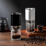 Portable Electric Coffee Grinder TYPE C USB Charge Ceramic Grinding Core Home Coffee Beans Pulverizer Grinder Small Portable Mini Home Kitchen Coffee Grinder Machine Mill Automatic USB Charging