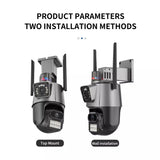 UK 8MP WIFI IP Camera Outdoor - 4K PTZ CCTV Smart Home Security IR Night Vision