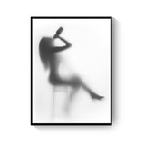 Black And White Abstract Wall Art Canvas Painting Picture