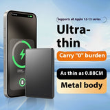 Aluminum Alloy Fast Charging Magnetic Suction Power Bank Wireless Mobile