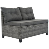 8-Pc Outdoor Wicker Round Sofa Set, Half-Moon All-Weather Curved Sectional