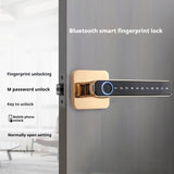 Bedroom Password Lock Wooden Door Smart Fingerprint Lock