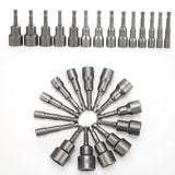 14pcs Nut Driver Bit Set Hex Magnetic Metric Socket Impact Drill 6 To 19MM UK