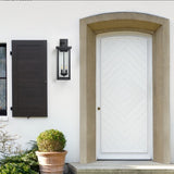 1-Pack 22.0 Outdoor Wall Lantern With Dusk To Dawn Sensor, Matte Black Finish, Clear Glass Panels, Weatherproof Exterior Light For Porch, Patio, Garage, 2-Light Design Bulb Not Included