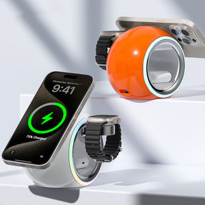 Applicable To Three-in-one Wireless Charger With Colorful Light