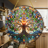 Acrylic Glass Effect Wall Art Disc Pendant
