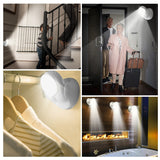 1Pc Wireless LED Spotlight Night Lamp 360 Degree Rotatable With 90 Degree Motion Sensor Battery Operated With 23ft Sensing Range For Closet Bathroom