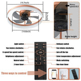 Ceiling Fan With Light Dimmable LED Recessed Mount Slim Modern Ceiling Fan Unavailable Platforms- Temu
